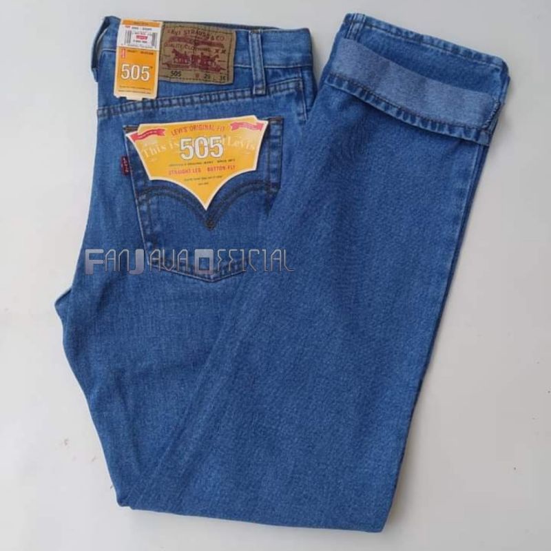 Celana Jeans panjang Pria Regular Fit bahan sakuratex nyaman Santai Resmi