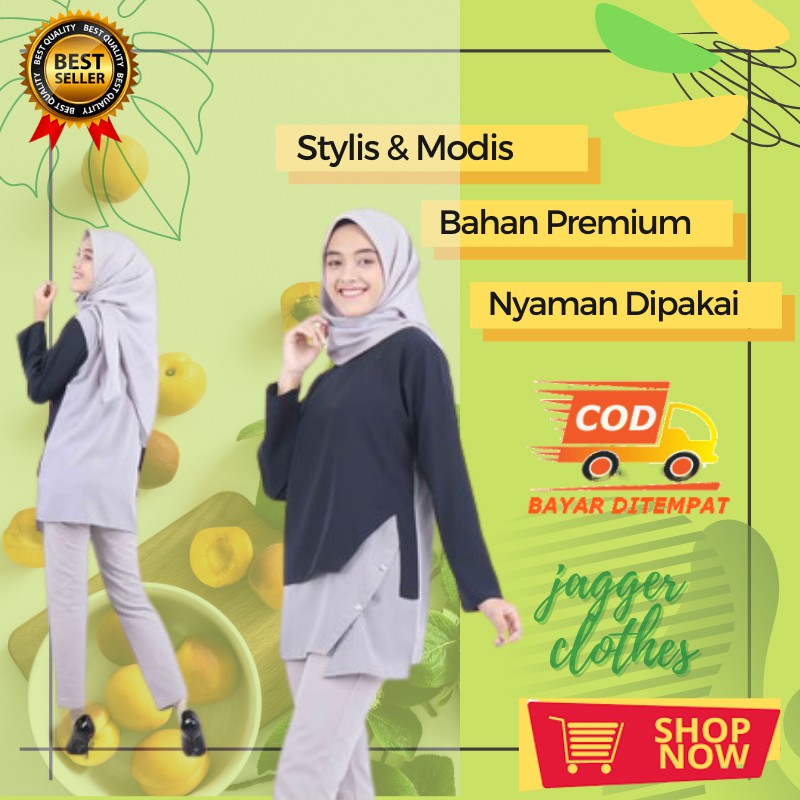 Baju Atasan /Pakaian Rafelia Blouse/Bluse Muslim Wanita Terbaru