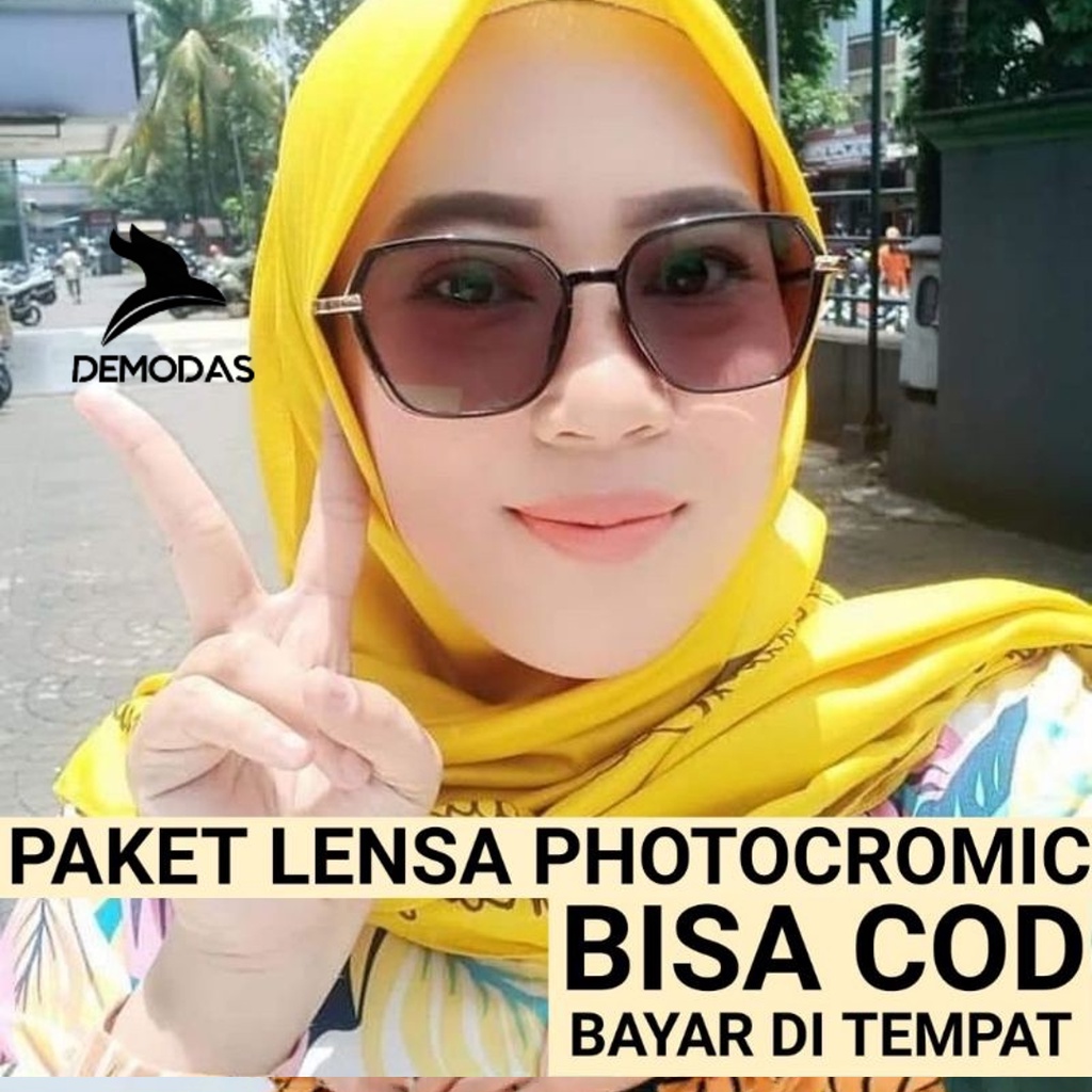 Kacamata Lensa Photocromic (AntiRadiasi Photochromic Blueray Bluecromic) bluechromic Normal Minus Silinder 18130 Kacamata minus wanita kacamata wanita demodass Demodas Glasses