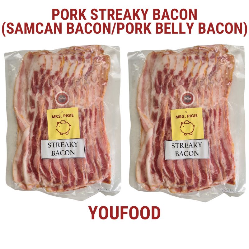 

Bacon - Pork Streaky Bacon Mrs Pigie / Samcan Pork Belly Bacon 500gr