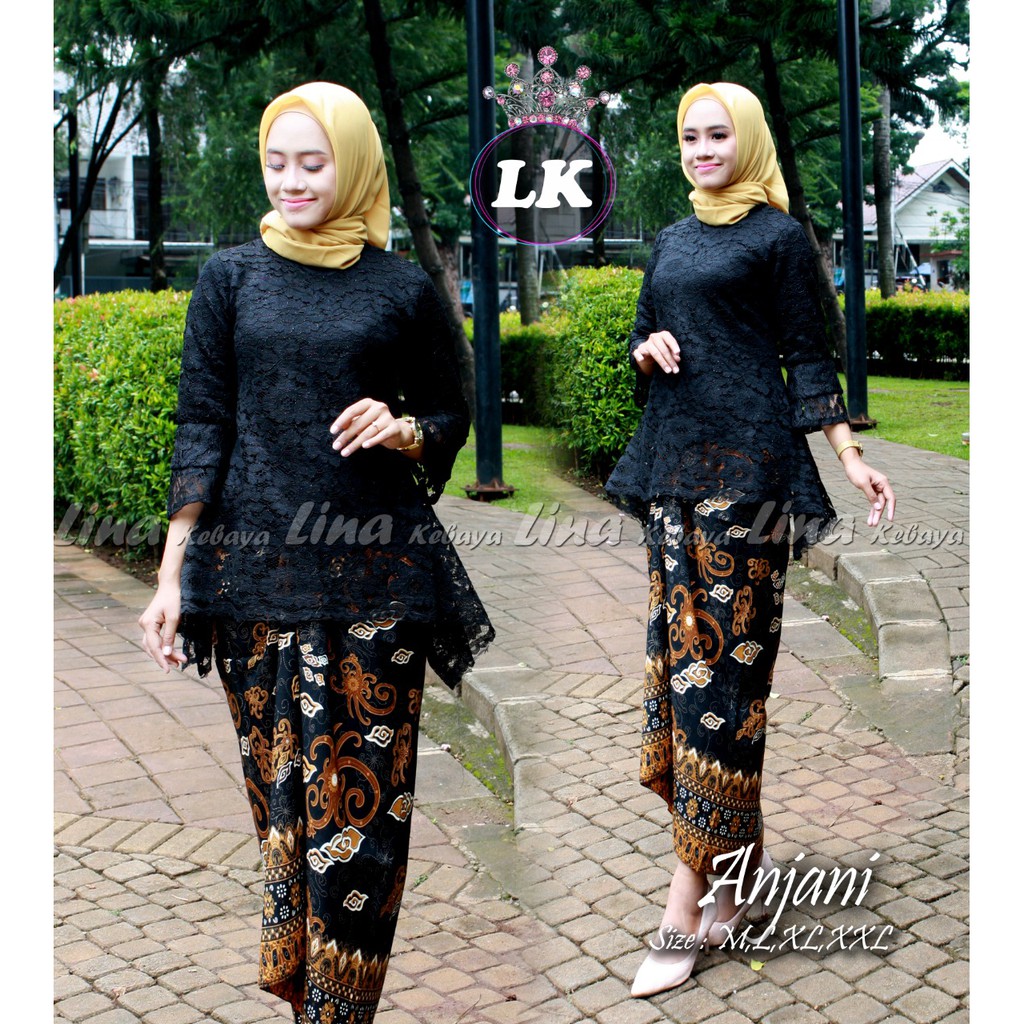 SB Collection Stelan Kebaya Kyara Blouse Brukat Dan Rok Lilit Maxi Super Jumbo Batik Wanita