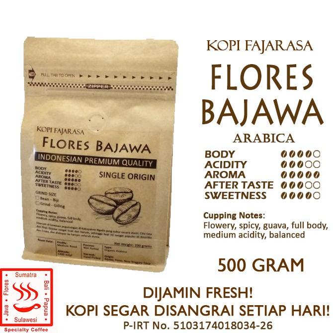 

Kopi Fajarasa Flores Bajawa Biji Kopi Arabica 500 gram