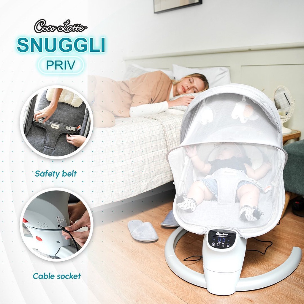 Cocolatte Swing Snuggli Priv Bouncer Elektrik Ayunan Bayi Otomatis With Remote Control