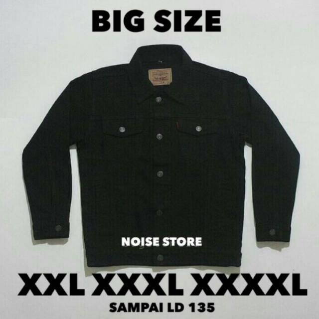 Jaket Jeans Hitam Big Size Premium