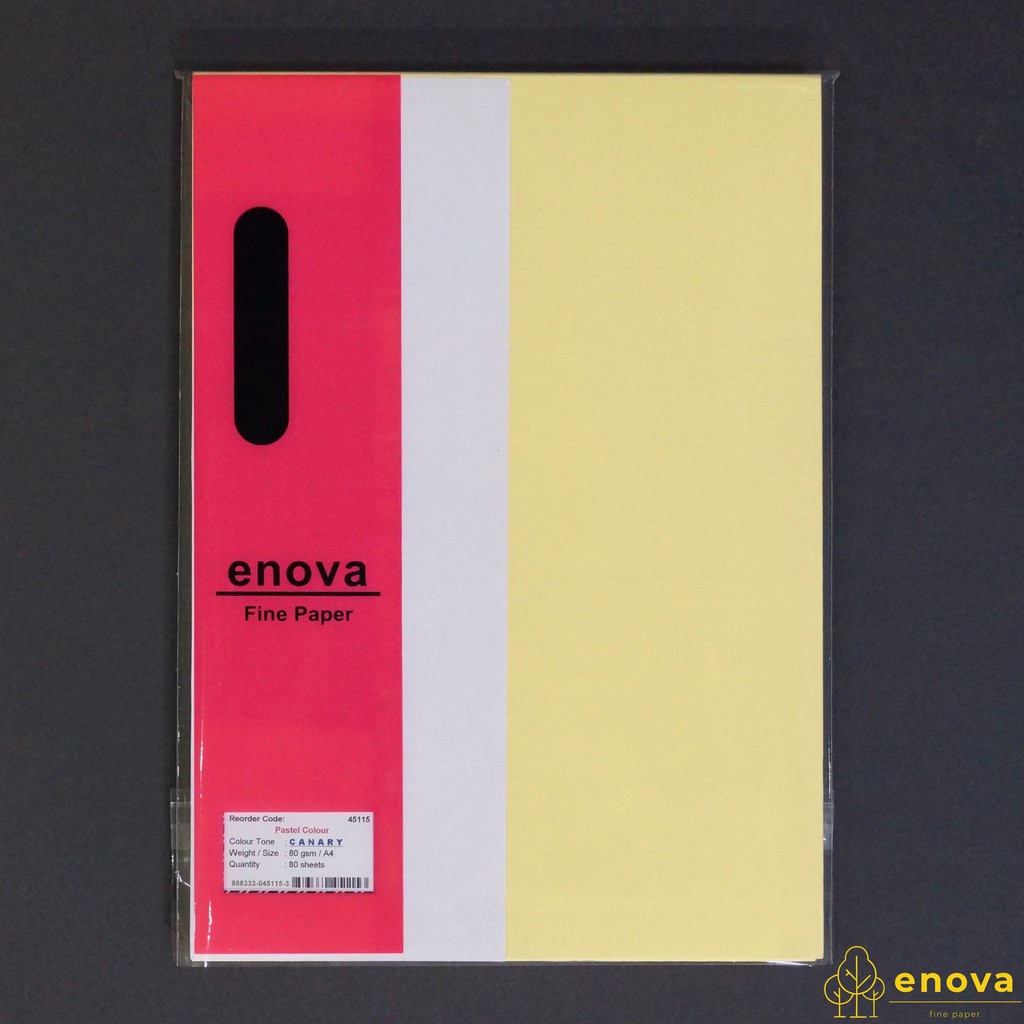 

Fancy Art Paper ENOVA | Pastel Canary | A4 80GSM (Pastel Kuning)
