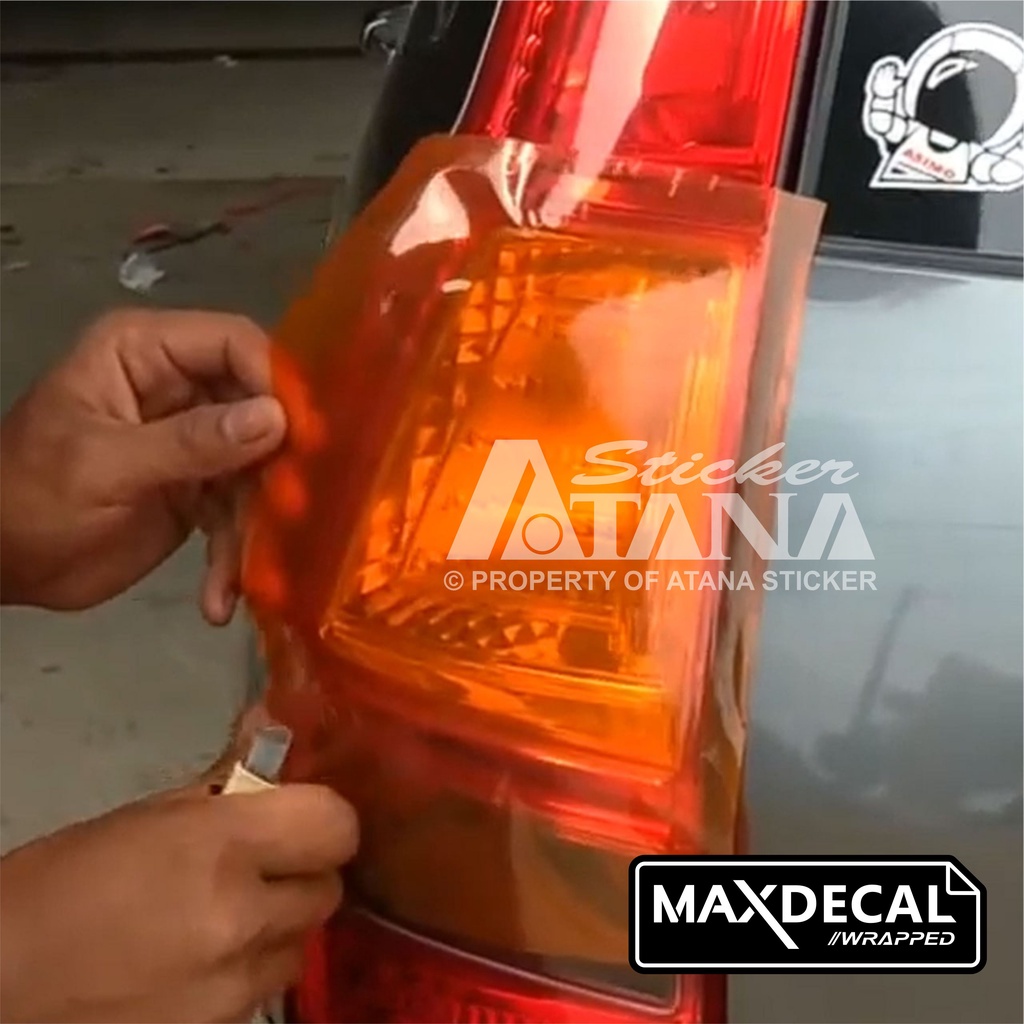 Skotlet Orange Transparan Maxdecal Scotlet Oranye Oren Transparent Stiker Tembus Pandang Bening Sticker Smoke Scolite Hybrid Scotlight Anti Gores Transparant Decal Vinyl Wrap Body Dekorasi Aksesoris Lampu Headlamp Motor Mobil Hp Laptop Neon Box Shogun