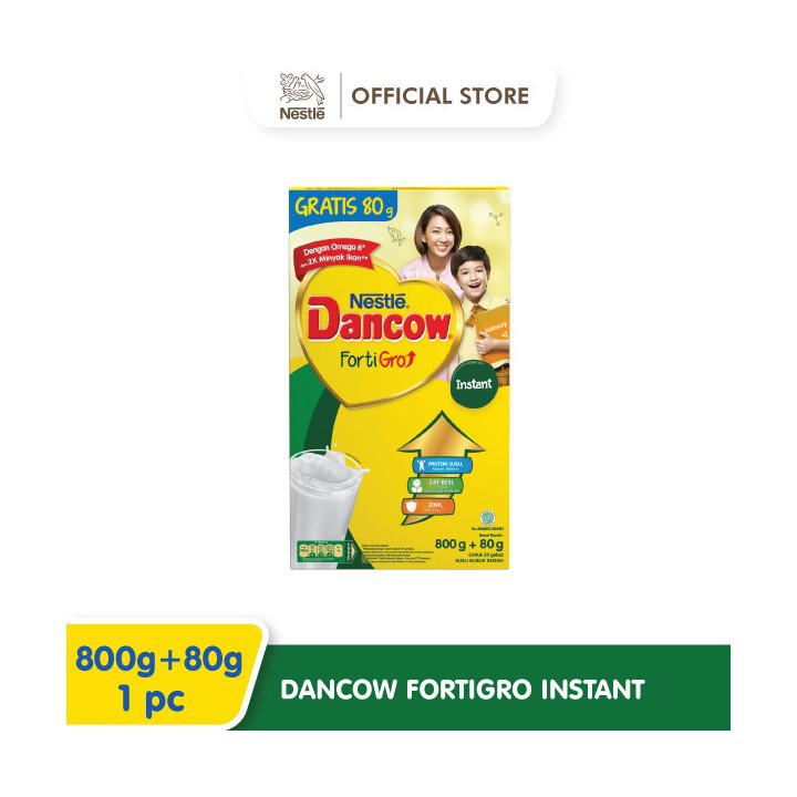 

Dancow Fortigro Susu Bubuk Instan Usia Sekolah Box 800G+80G