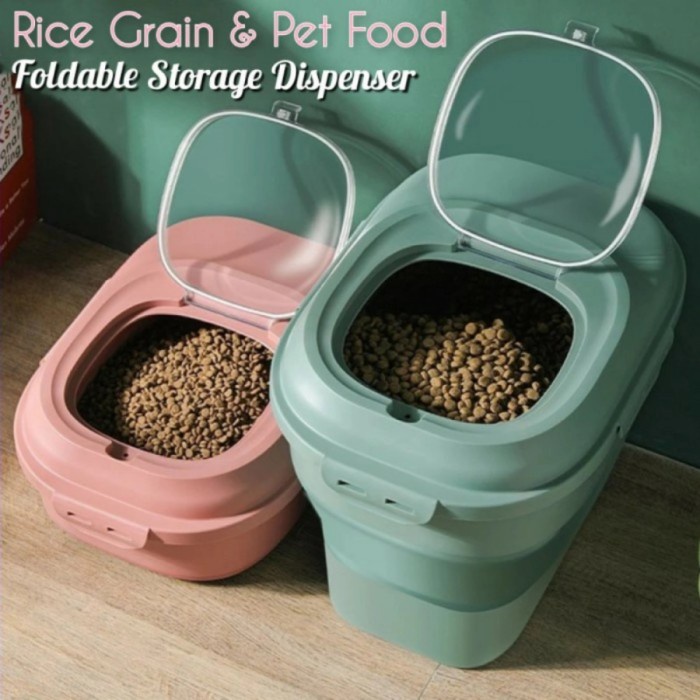 Dispenser Beras Jumbo 25kg Tempat Penyimpanan Beras Multifungsi Silikon Portable