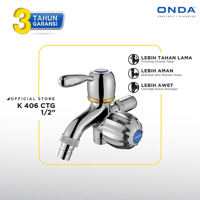 KERAN CABANG ONDA / KRAN AIR SHOWER / KAMAR MANDI mesin cuci timbo