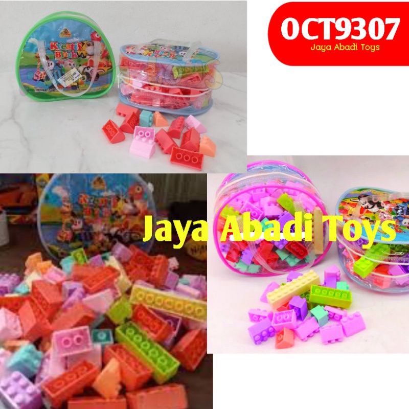 Mainan Kreatif Block kolong kecil isi 99pcs kemasan tas kecil OCT9307