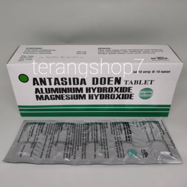 Erela Antasida Doen Obat Maag Box Isi 100 Tablet Shopee Indonesia