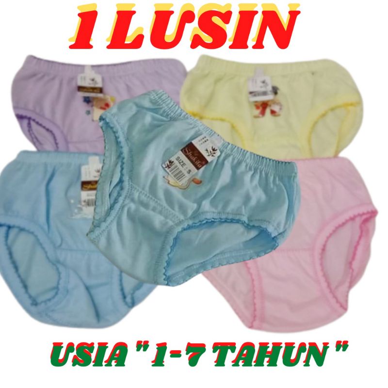 12 pcs celana dalam anak wanita karakter termurah | CD anak cewek motif merk shakila