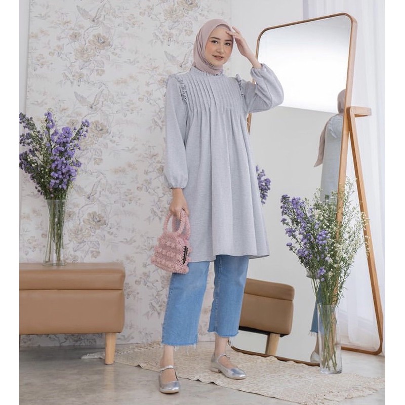 Cassia Midi Soft Grey by Haideeorlin