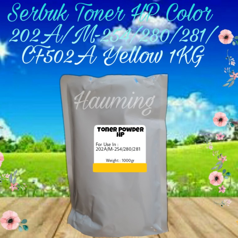 Serbuk Toner HP 202A M254 M254dw M280 M280nw M281 M281dw M281fdw M281cdw CF502A Yellow 1kg