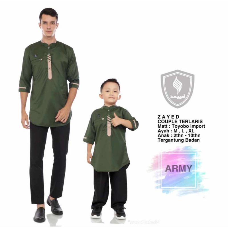 Tawajuh-Couple ayah anak-setelan baju muslim ayah anak