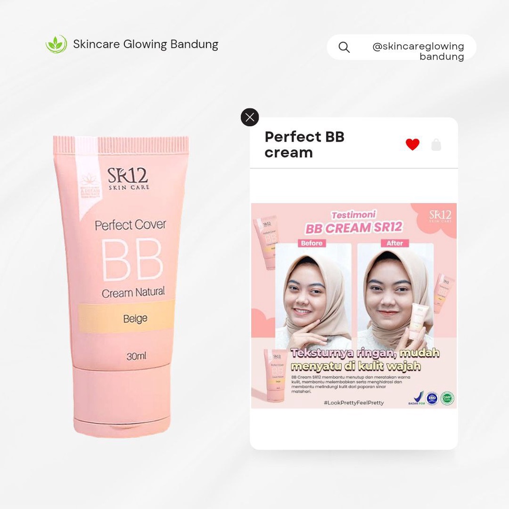 Perfect BB Cream Natural Beige Moisturizing Foundation Menutupi Noda Wajah Meratakan Warna Kulit Wajah Alas Bedak