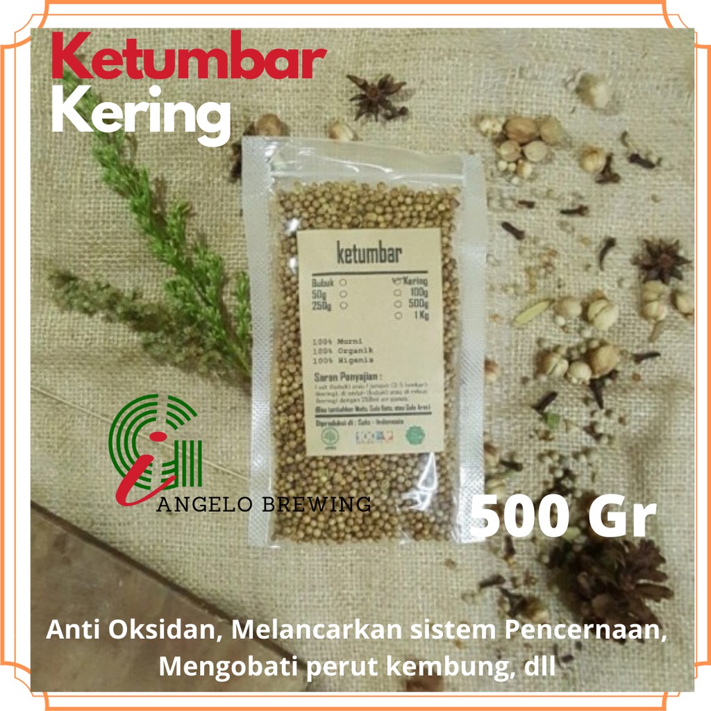 

Ketumbar Kering 500Gr Coriandrum Sativum