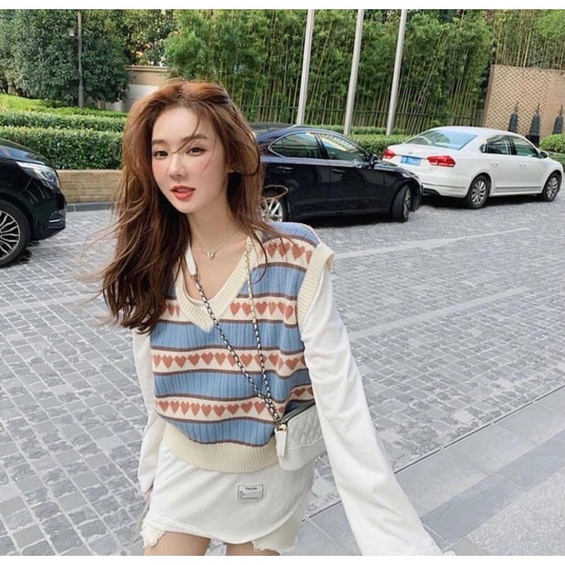 VEST KOREA MURAH ~ LOVE PASTEL VEST WANITA ~ ROMPI MURAH ~ VEST RAJUT