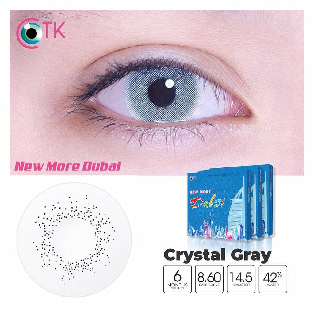 Softlens New More Dubai DIA 14.50mm NORMAL / Soflens Softlens CTK Lensa Kontak-NMD Crystal Grey