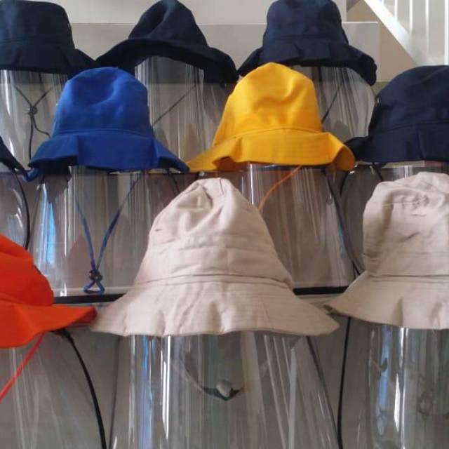 Topi anti Corona, unisex, pelindung wajah, fashion, face shield, apd (non medis) untuk sipil