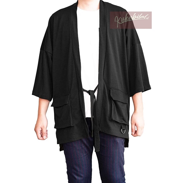 KUKABILAL CARDIGAN PRIA JEPANG OUTER KIMONO COWOK RING D