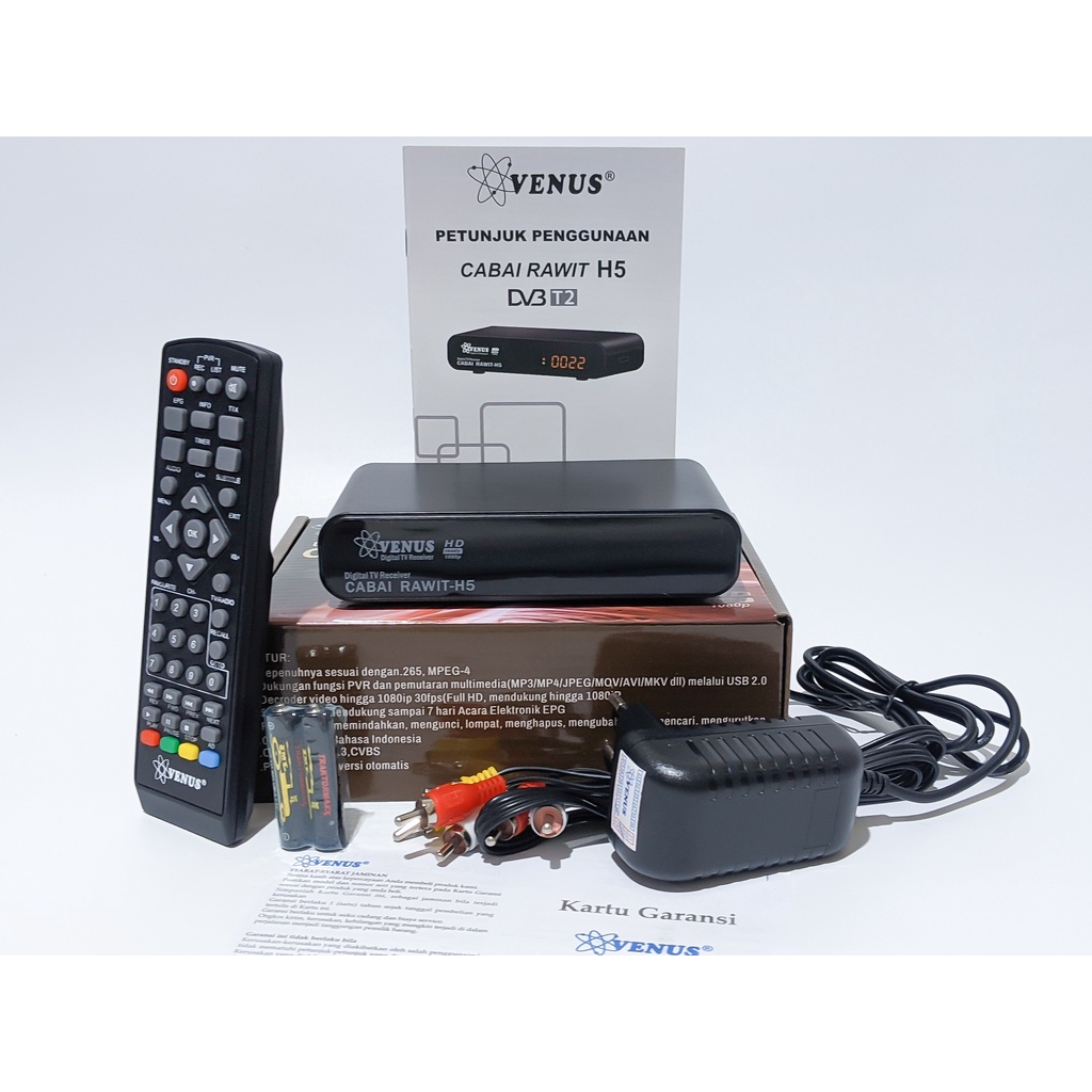 DVB T2 Set Top Box TV Digital VENUS Cabai Rawit Receiver TV Digital for TV Tabung LCD LED Original