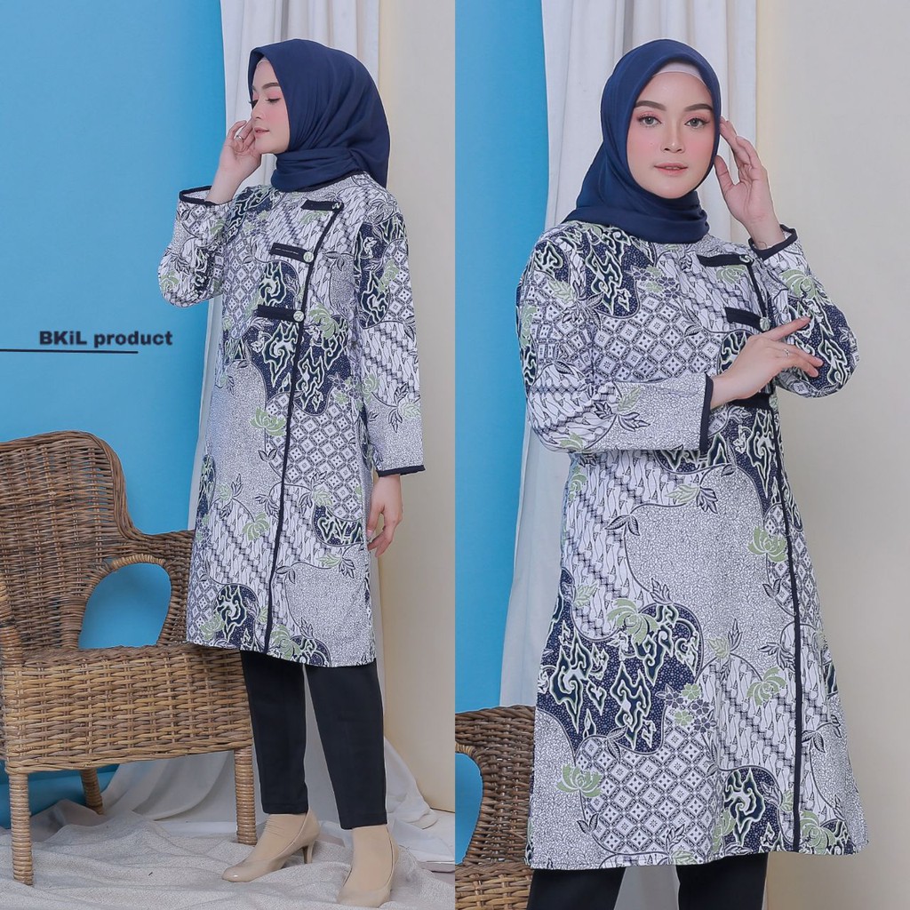 ATASAN BATIK TUNIK WANITA TERBARU MOTIF TERANG BULAN