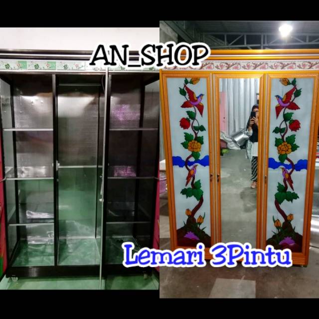 Lemari Pakaian Alumunium 3pintu