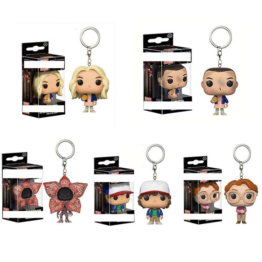 [Elegan] Stranger Things Hadiah Natal 5cm FUNKO POP Animasi Peripheral Liontin Mainan Anime Gantungan Kunci