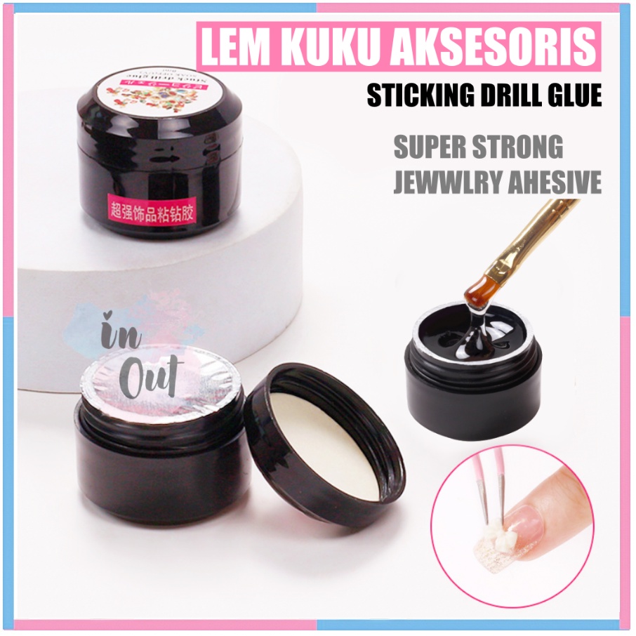 Lem Aksesoris kuku / Sticking Drill Glue / Nail Glue Gel Nail Art Lem Kupal Manicure Pedicure KU026