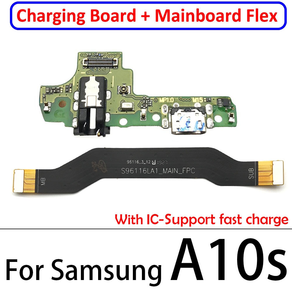 USB Charging Board Port Dock Connector + Main Board Motherboard Flex Cable For Samsung A10S A20S A30S A50s A31 A41 A51 A71 A21s-1