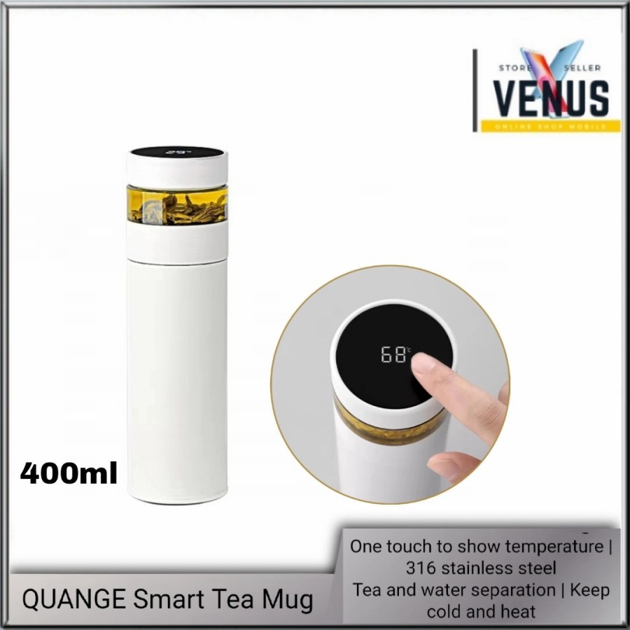 Quange Smart Thermos Tea Mug 400ml Bottle Stainless Steel