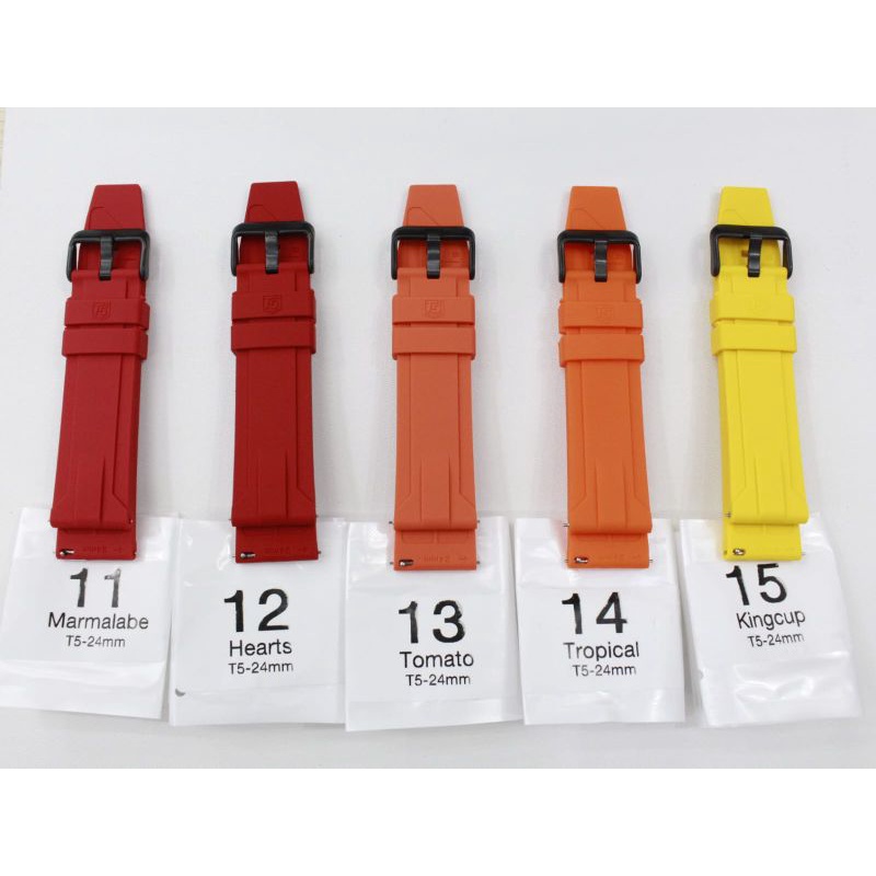 Tali Karet T5 Original Ukuran 24 mm Quik Release, Strap Rubber T5 Original Silikon Quik Release