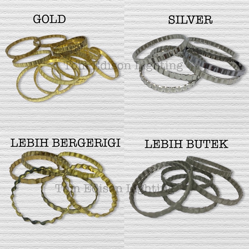 Ring Tangkai Hiasan Lampu Chandelier Lilin Dekorasi Pernikahan Gold Silver Klasik