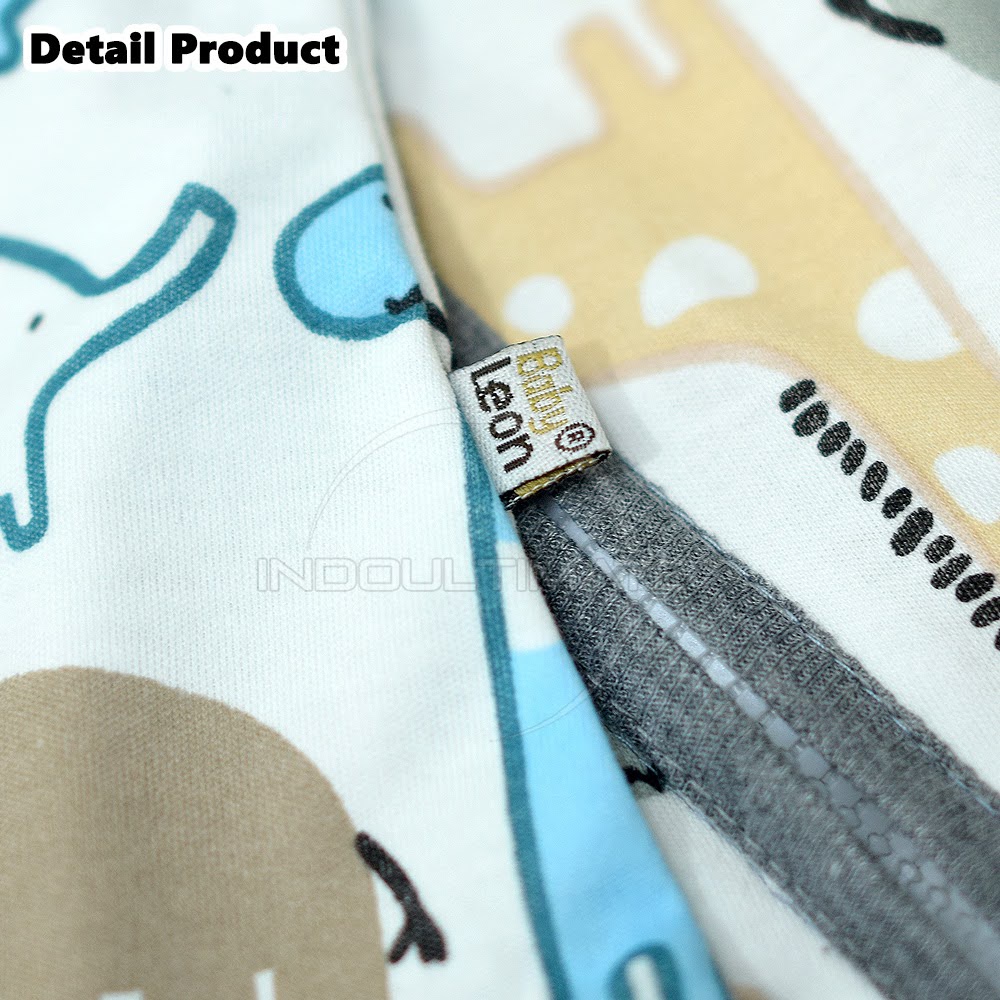 1Pcs Jumsuit Bayi NEWBORN DS-120  Jumper Bayi Baru Lahir Full Resleting ZOO SERIES BABY LEON Jumpsuit Bayi Cotton Double Knit Baby Sleepsuit Baju Tidur Bayi Pakaian Bayi Baju Harian Anak Bayi Balita-3