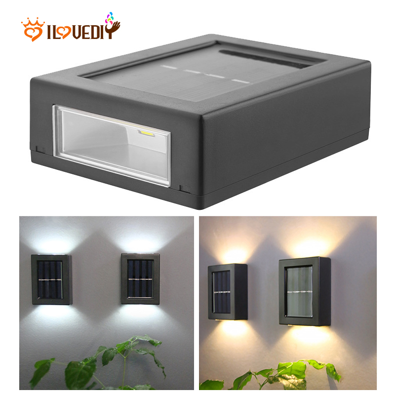 Lampu Dinding Led Tenaga Surya Anti Air Dengan Sensor Cahaya Untuk Taman / Garasi