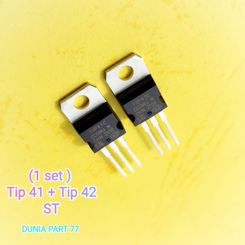 (1 set) transistor tip41c tip42c tip41 c tip42 c st2 tip 41 c tip 42 c