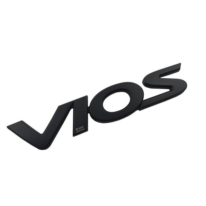 1pc Stiker Emblem Logo VIOS Bahan ABS Warna Hitam Untuk Mobil TOYOTA VIOS