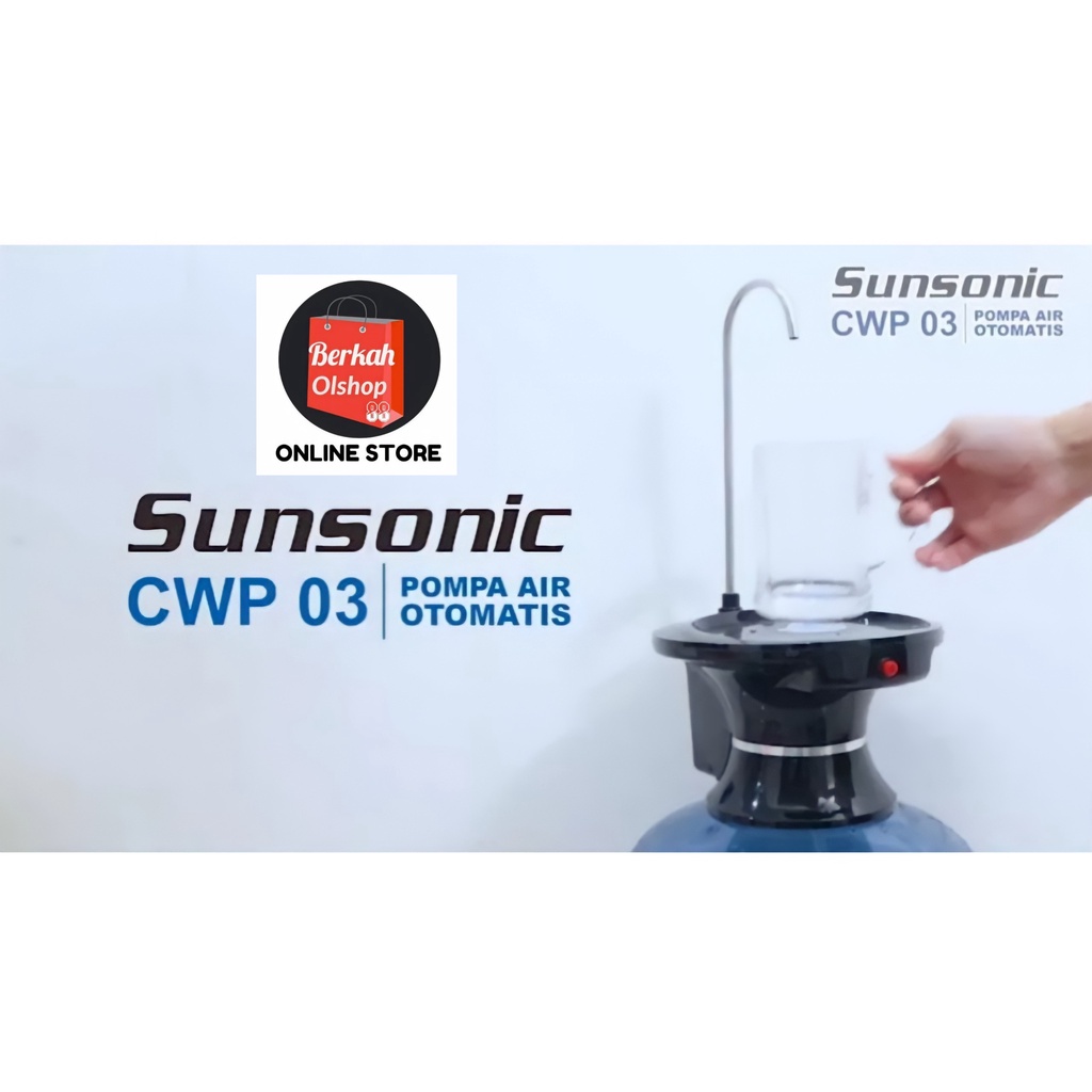 Berkah Oldshop 88 - SUNSONIC Pompa Galon Electric Tatakan Gelas Elektrik Water Pump CWP03