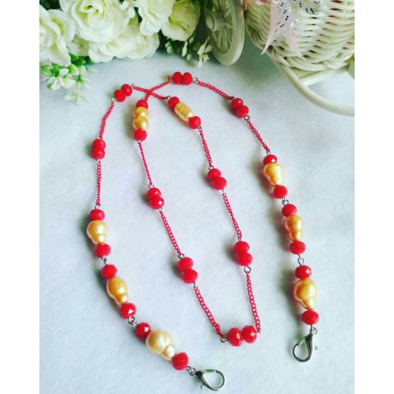 Strap masker/Kalung Masker mutiara air tawar