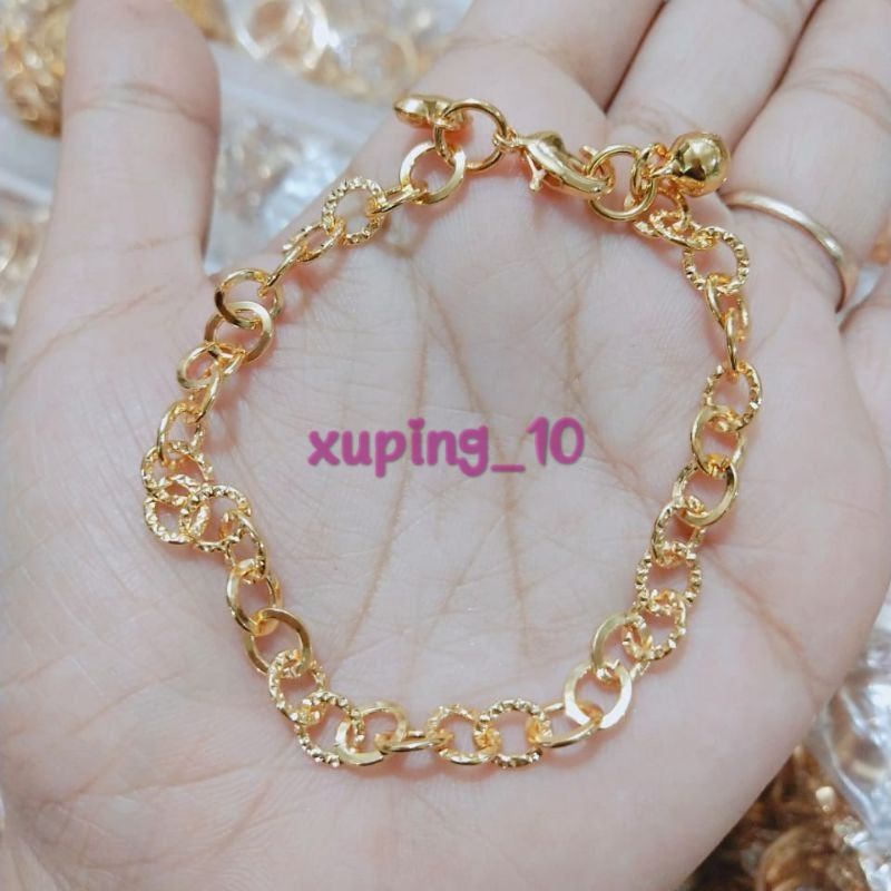 gelang tangan dewasa, perhiasan xuping mewah