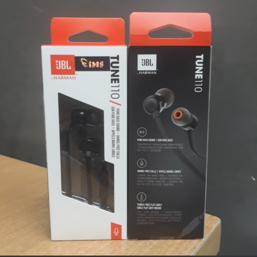 Headset JBL T110 IMS Earphone With Mic Handsfree Jack 3.5mm TUNE110