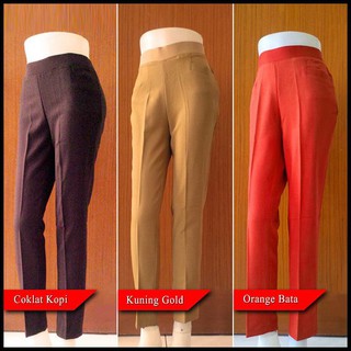  Celana  Kerja  Wanita Pinggang Karet Size 4L Celana  Bahan 