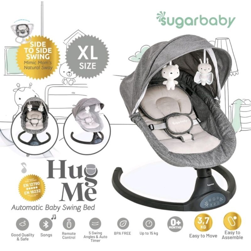 Sugar baby HUG ME Automatic Baby Swing BED &amp; Sugar Baby Hug Me K-SERIES Automatic Baby Swing BED Free bubble wrap