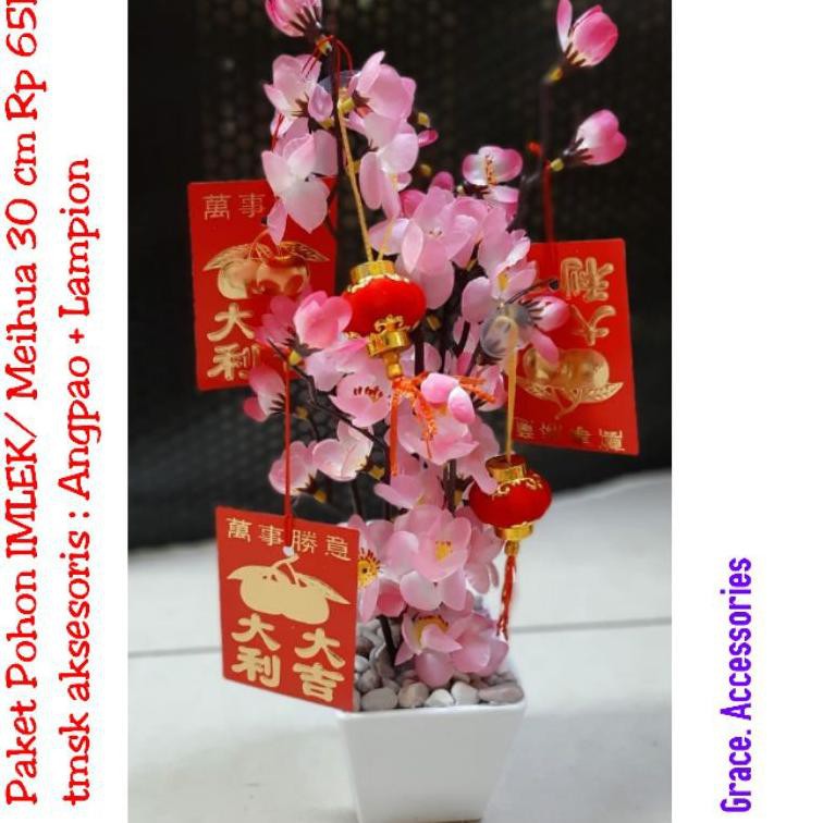 

ProdukS R3ady.Pohon imlek meihua angpao 40 cm paket aksesoris lampion imlek atalaseD86