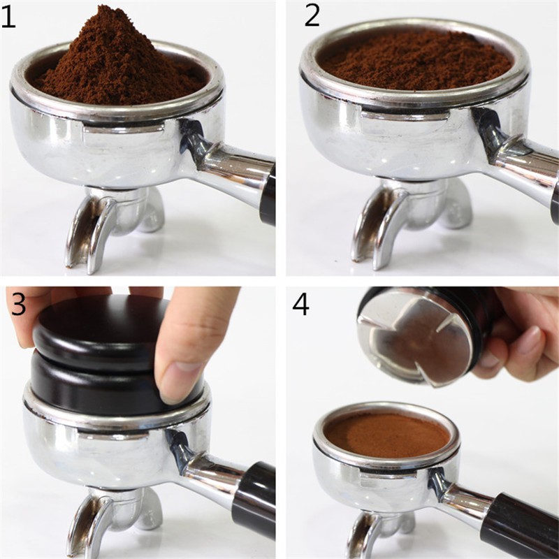 Stainless Steel Coffe Untuk Mesin Kopi 58mm Macaron Hammer Espresso Tamper Base Press Powder Bean