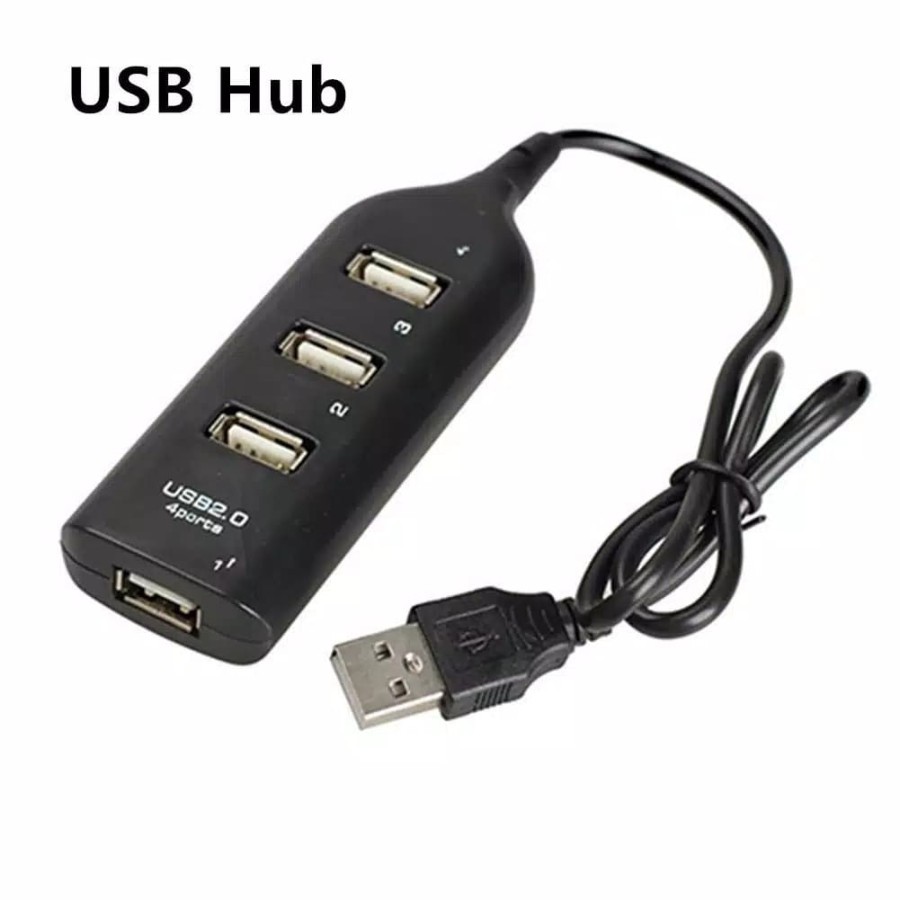 USB Hub 2.0 4 port Adapter Terminal USB Laptop Komputer 4 in 1