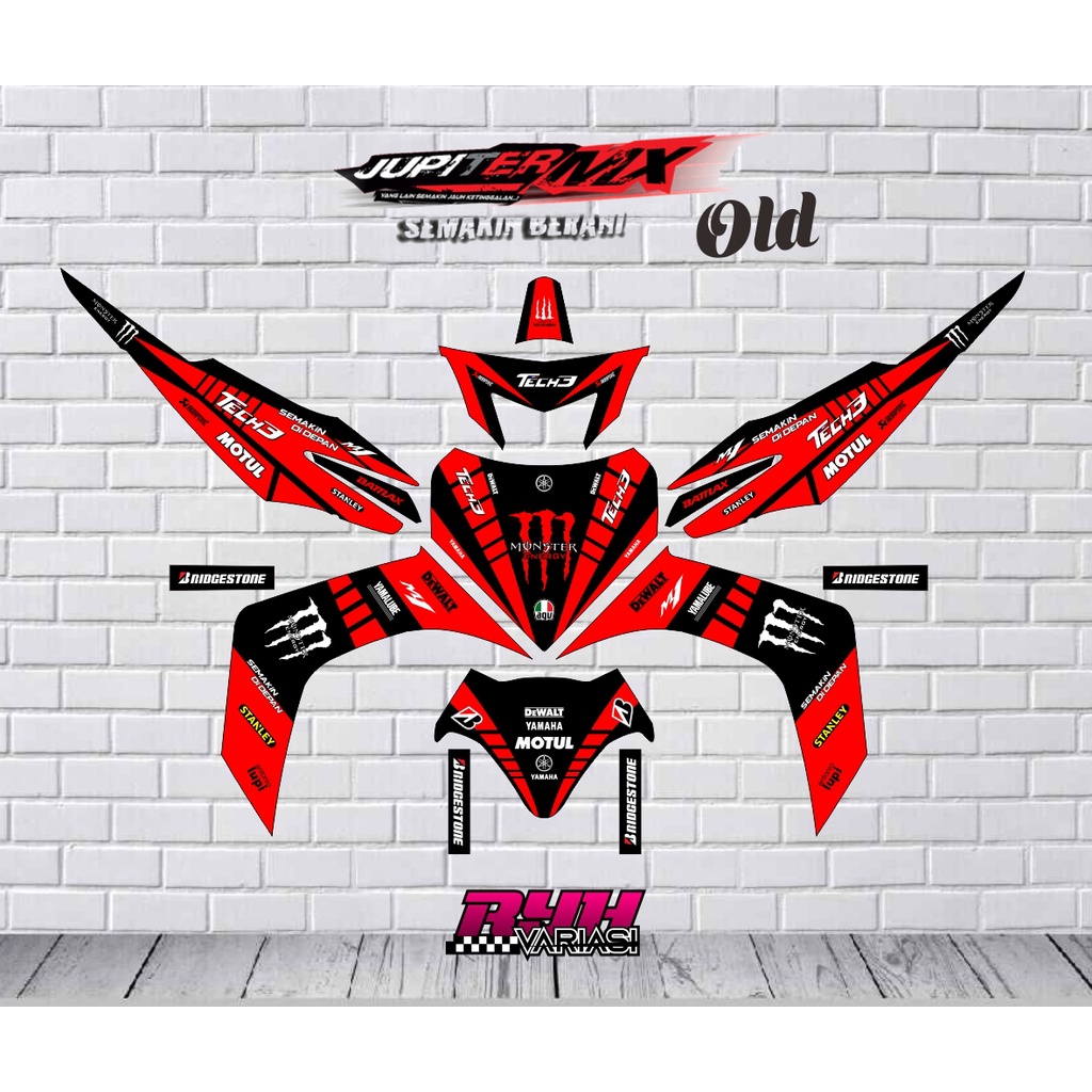 STIKER DECAL PULL BODY MX OLD PREMIUM QUALITY MONSTER ENERGY