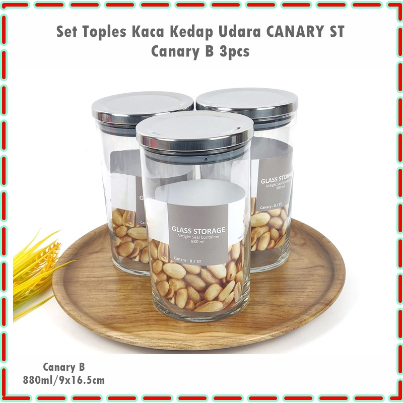 Set 3pcs Set Canary ST (Tutup Stainless) A 710ml/B 880ml/C1050ml 3pcs