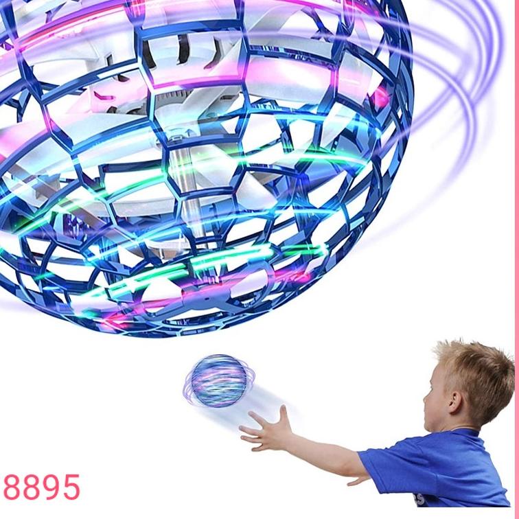 Flying Nova Boomerang Spinner Bola Terbang Drone Flying Ball Flying Nova Pro UFO Ball Drone LED Gyro
